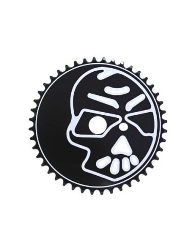 Steel Chainring Skull 1/2 X 1/8 44t Black/White.